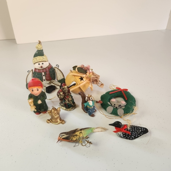 Lot of Vintage Christmas Tree Ornaments 60s 70s 80s 90s Kitsch Birds Geese Santa - Picture 13 of 13